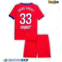Maglie da calcio Paris Saint-Germain Warren Zaire-Emery #33 Terza Maglia Bambino 2025-26 Manica Corta + Pantaloni corti)